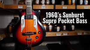 Keys, wallet, gum, change, and a bass? Mike gets into the pocket and brings this 1960s short-scale Supro Pocket Bass with him, taking us on a tonal tour of the always-on single-coil pickup at the neck and blendable Piezo mounted in the bridge. https://bit.ly/33vMYSj . . . . #chicagomusicexchange #thebassment #Supro #PocketBass #Vintage #CMEgeardemo #vintagedemo #geardemo #MikeLarsen #basstalk #bassplayer #tonemob #knowyourtone #gearwire #gearybusey | Chicago Music Exchange