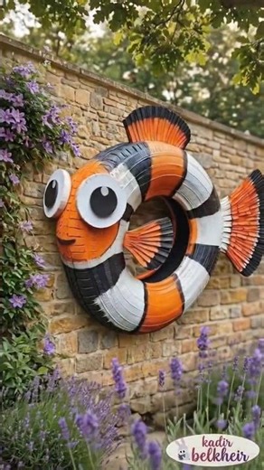 From Old Tire to Garden Masterpiece: Creative Upcycling Transformation #UpcyclingArt #shorts