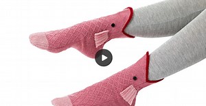 Watch Novelty Animal Socks Cute Knit Crocodile Socks on Amazon Live