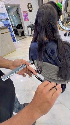One length Hair Cut 💇 | Hair cut Tutorial 😍 #reels #youtube #ytshorts #haircut #happy #shorts #fyp