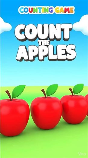 Count the Apples | Counting Game for Kids 🍎 | Learn Numbers #shorts