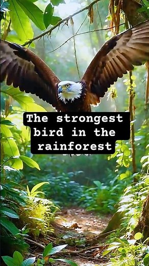 Harpy Eagle the strongest bird in the rainforest.