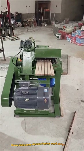 High-Speed Timber Slicing with an Industrial Multi-Blade Gang Rip Saw