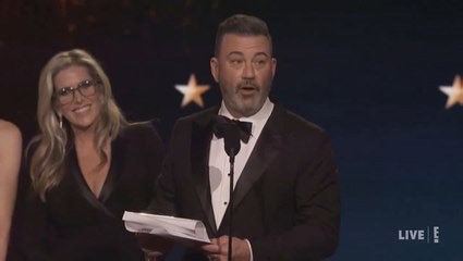 Jimmy Kimmel credits Donald Trump as he accepts Critics Choice award