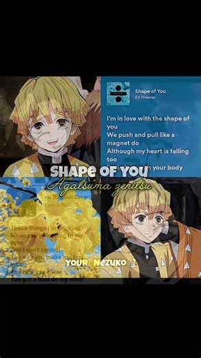 LYRICS THAT FITS ON KNY CHARACTERS ✨🔥 | part 1 | #kny #lyrics #shorts