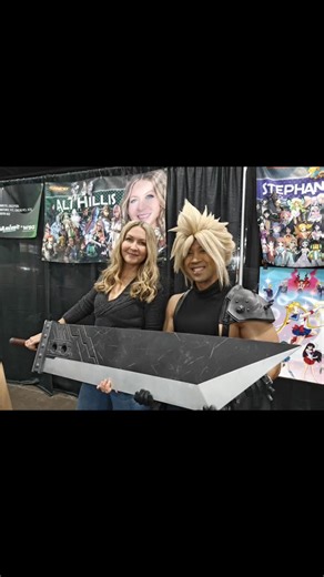 Nolan Greatneos on Instagram: "Over the weekend I got to meet my favorite heroine's voice Ali Hillis! She plays Lightning from Final Fantasy 13! When that game came out I fell hard for Lightning. Whenever anyone has asked my favorite female protagonist or top waifu, it's always Lightning. Stay past 3 seconds and you'll get Lightning telling you to hit the gym! Sword by @schwiftyprops Clothes @heathersatelier Armor @castle_emerald_ #cloudstrife #lightningfarron #cosplay"