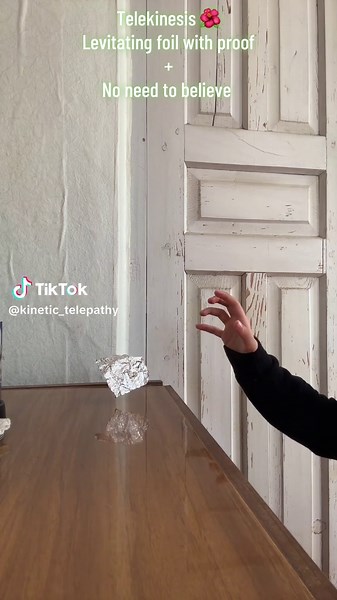 Telekinesis Demonstration with Levitating Foil