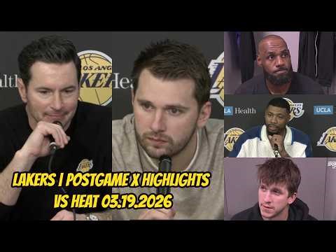Lakers vs Heat | Postgame Interviews x Highlights: March 19, 2026