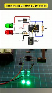 Breathing effect light circuit | NE555 IC project #circuit #diyproject