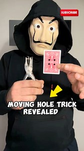 Moving Hole! Card Trick Revealed 🪄 #magic #magician #tricks #trend #trending #foryou #magictricks #tutorial #perte | The Mask Magic Tricks Revealed