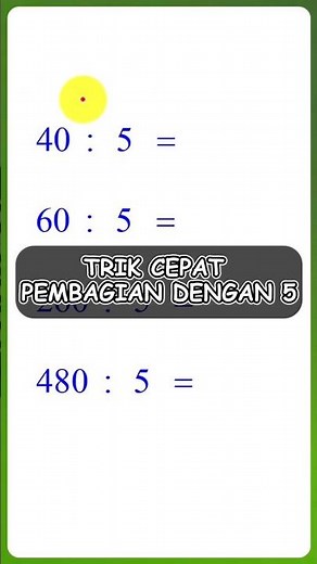 Cara Cepat Membagi dengan Angka 5! 💡 Matematika Jadi Gampang! #matematikamudah