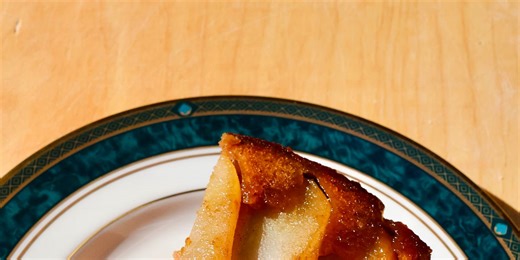 Spiced Pear Cake with Salted Caramel Sauce