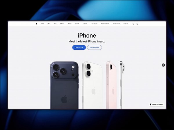 Apple NavBar — Framer Component
