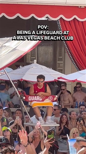 Definitely #Summer with @CalvinHarris📍 #EncoreBeachClub during #EDCweek 🏖️🔊 #lifeguard #beachclub