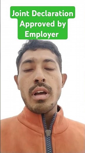 joint declaration approved by employer | Joint declaration form for pf correction