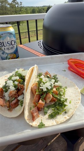 Smoked Street Tacos hit better in the back yard!