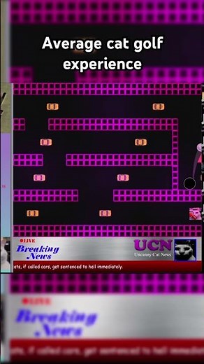 Uncanny cat golf gameplay