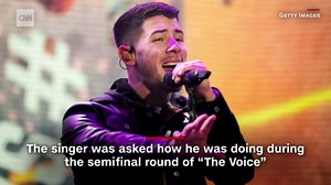 Nick Jonas returns to ‘The Voice’ after bike accident | CNN Business