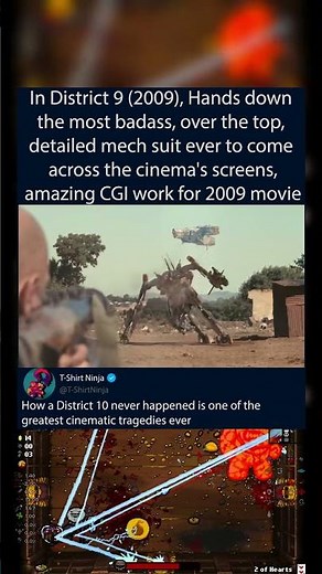 In District 9 (2009), Hands down the most badass, over the top, detailed mech suit ever to