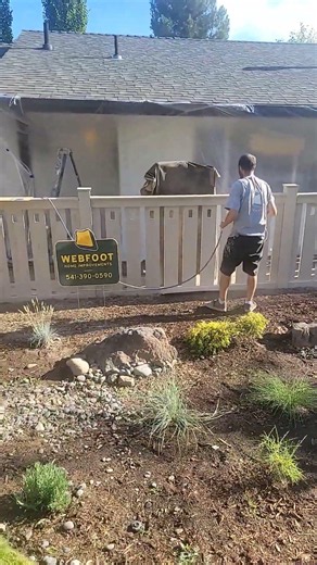 The Human Drop Cloth (Fence Spray Day)