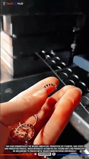 Washer Innovation: Progressive Die Stamping, High Speed Ring Production Process #tech