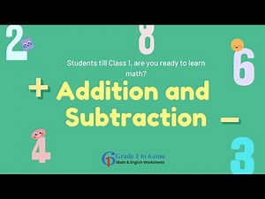 Grade 1 Addition and Subtraction- Learn basics in 1 minute | Grade1to6