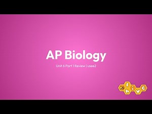 AP Biology Unit 6 Review Lecture Part 1