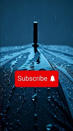 Night Rain on Black Umbrella ☔ With Thunder claps ASMR Relaxing Rain Sounds for Stress Relief