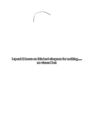 Drawing of Bart Simpson Warning