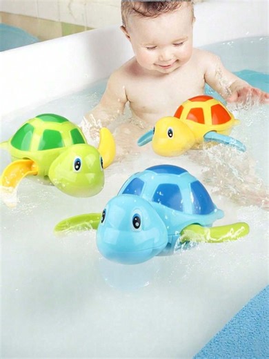 Wind-Up Swimming Turtle,Baby Bathroom Pool Water Toys For Boys And Girls,Fidget Toys,Sensory Toys,Newborn Games,Shower Water Tub Playing Toy,Birthday Gifts,Kids Toys,Indoor And Outdoor Beaches Funny Water Baby Essentials,Cute Mini Stuff,Christmas Gifts