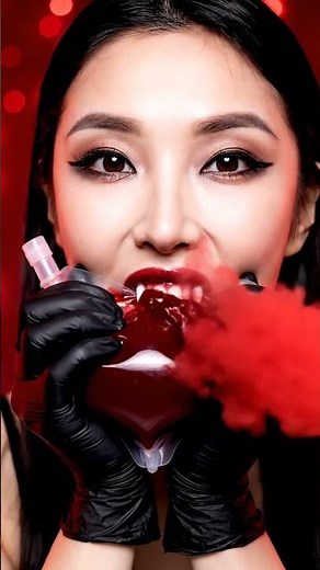 Faux Vampire Blood Bag ASMR | 8s Bite & Eerie Flow