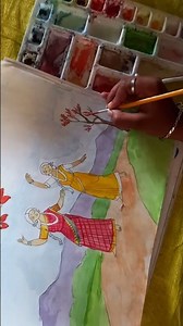 Drawing the dance of spring #artreel #learn_to_draw_pictures