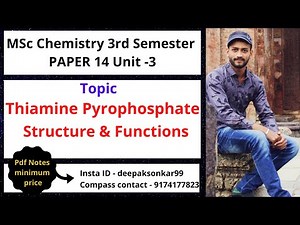 Enzyme(L-4) Msc3rd Chemistry Thiamine Pyrophosphate