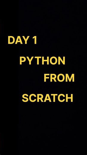 Masterclass for Python Basics || Day 1