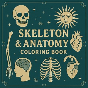 Anatomy Coloring Book – Skeletons, Skulls & Bones | Printable Medical Art PDF for Adults | Gothic and Science-inspired Pages - Etsy