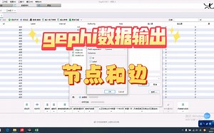 gephi补充：输出节点表格和边表格