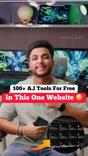 Gautam Gupta | Tech Influencer on Instagram: "100+ A.I Tools For Free In This Website 😳 Recap Of The Reel ⬇️🧵 Hi guys, what’s up? Today’s video I have shared an amazing website in which you will get 100+ AI tools that too for free 🙌🏻 all you need to watch the complete video to find more about the website 🤪✅ . . . [TechReels , Infotainment, AI Websites , Free AI Tools , Reelsindia , tech tricks , Techvideos] #aiwebsites #freeaitools #feed #explore #fyp"