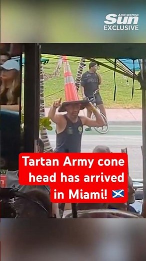 The famous Tartan Army cone head has made it's way to Miami