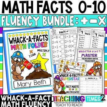 Math Facts Fluency BUNDLE | Addition, Subtraction, Multiplication Facts Practice
