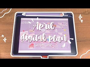April Planner (ASMR) | iPad Plan With Me | Goodnotes 5 Digital Planner