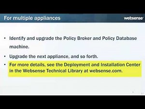 Upgrading Websense V-Series Appliances to Version 8.0.x