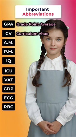 369K views · 6.8K reactions | Important Abbreviations #speakingpractice #ImproveEnglish #englishlesson #everyoneシ゚ #englishlanguage #englishteacher #learnenglish #englishvocabulary #learnthroughplay #englishclass | Speak Smart English | Facebook