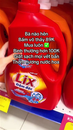 Nước giặt Lix hương nước hoa giặt sạch