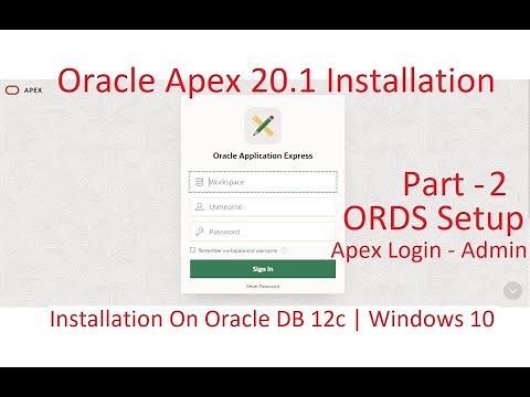 Oracle Apex 20.1 Installation on Oracle 12c | Part 2 | ORDS