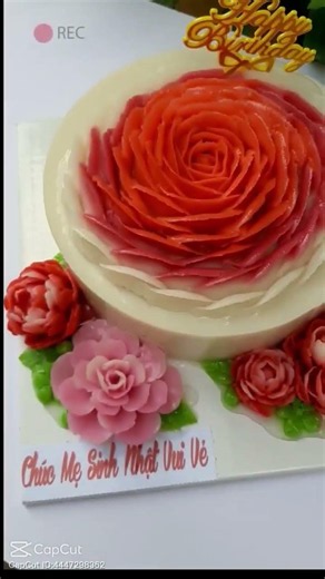 Bánh rau câu Hoa hồng tặng sinh nhật mẹ