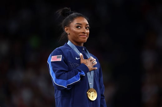 Simone Biles turns up the glamour in black dress at Audemars Piguet’s 150th anniversary event