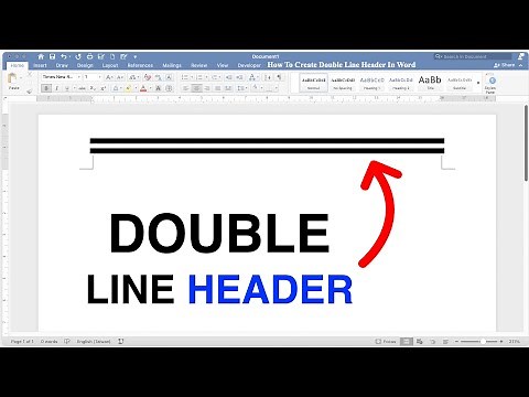 How To Create Double Line Header In Word
