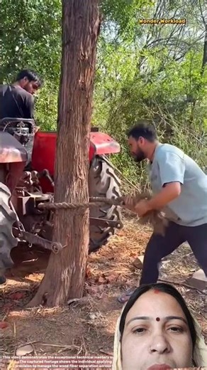tractor mein ped ko rasasi Bankar giraya ja raha hai#viralvideo #viralshorts #tractor