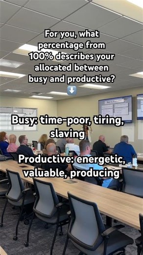 What % goes to busy vs. productive?