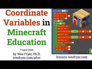Coordinate Variables in Minecraft Education Tutorial (MakeCode)